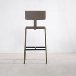 Cato Top Grain Leather Bar Stool, Flint