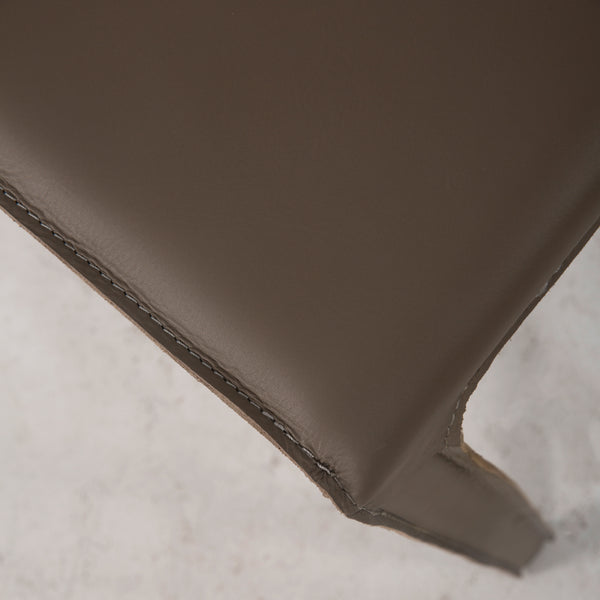 Cato Top Grain Leather Bar Stool, Flint