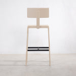 Cato Top Grain Leather Bar Stool, Sand