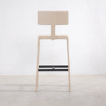 Cato Top Grain Leather Bar Stool, Sand