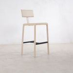 Cato Top Grain Leather Bar Stool, Sand