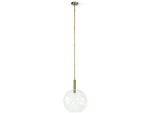 Bronson Glass Pendant Large Globe, Brass