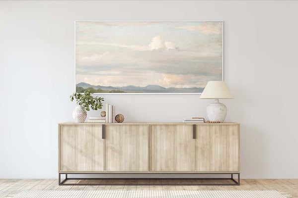 Cloud Study with Distant Mountains, 44.5" x 21.5"