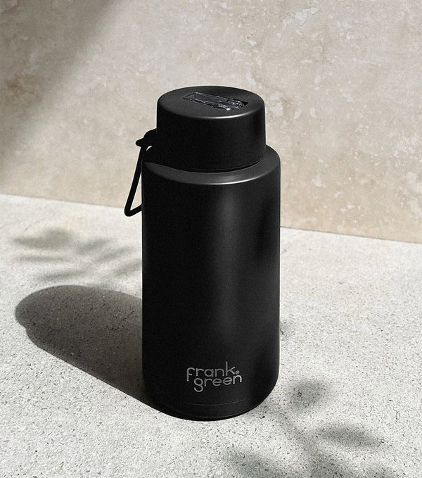 Ceramic Reusable Bottle 34oz, Midnight