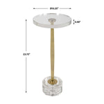 Groove Drinks Table, 10"Dia x 24"H