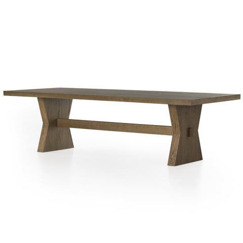 Tia Dining Table, Drifted Oak Solid, 108"W x 42"D
