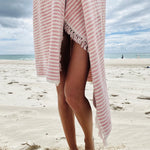 Beach Towel, Pink Stripe