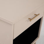 Munro Leather Nightstand, Ventura Cream