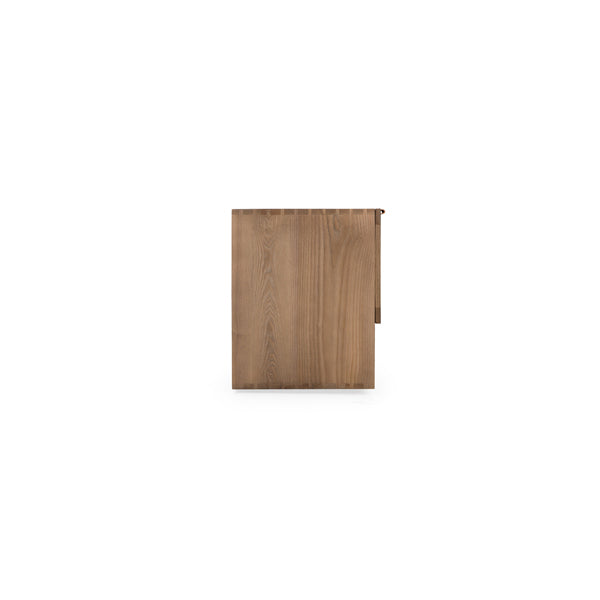 Cantor 67" Media Cabinet, Fawn/Umber/Brass