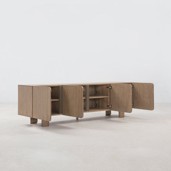 Mesa 80" Media Cabinet, Fawn