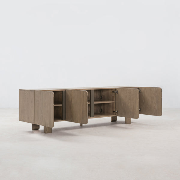 Mesa 80" Media Cabinet, Shitake