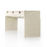 Cressida Console Table, Ivory Painted Linen, 78"W x 19"D x 29"H