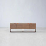 Cantor 67" Media Cabinet, Fawn/Umber/Brass