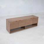 Cantor 67" Media Cabinet, Fawn/Umber/Brass
