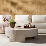 Kember Outdoor Coffee Table- Blanc White, 48"W x 48"D x 16.25"H