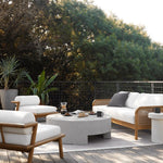 Kember Outdoor Coffee Table- Blanc White, 48"W x 48"D x 16.25"H