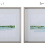 Green Ribbon Coast Framed Prints, 2 Styles, 32"W x 26"H