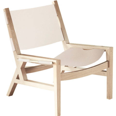 Kent Lounge Chair, Dove/Natural