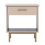 Munro Leather Nightstand, Ventura Cream