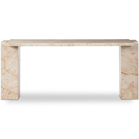 Romano Console Table, Desert Taupe Marble, 73"W x 21"D x 31"H