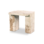 Romano End Table, Desert Taupe Marble, 24"W x 20"D x 20"H