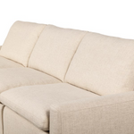 Tillery Power Recliner 3PC 111" Sectional, Antigio Natural Performance Fabric