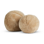 Balle Shearling Pillow Set of 2, Beige, 12"