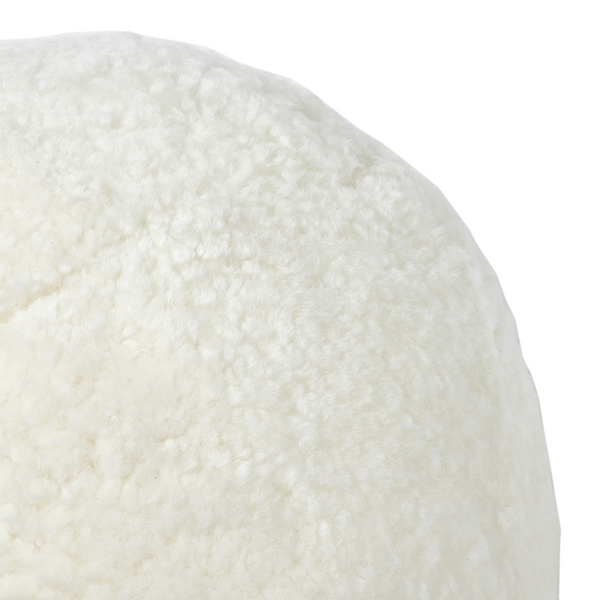 Balle Shearling Pillow Set of 2, White, 12"