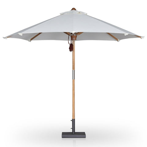 Baska Outdoor Round Umbrella, Arashi Salt,  118"Dia x 102.25"H