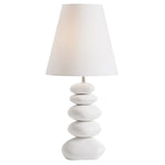 Oslo Ceramic Stacked Stone Table Lamp, White