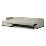 Wickham 2Pc Left Chaise Sleeper Sectional W/Storage, Alameda Snow, 125.5"W