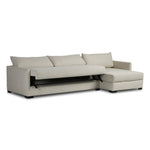 Wickham 2Pc Right Chaise Sleeper Sectional W/Storage, Alameda Snow, 125.5"W