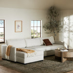 Wickham 2Pc Right Chaise Sleeper Sectional W/Storage, Alameda Snow, 125.5"W