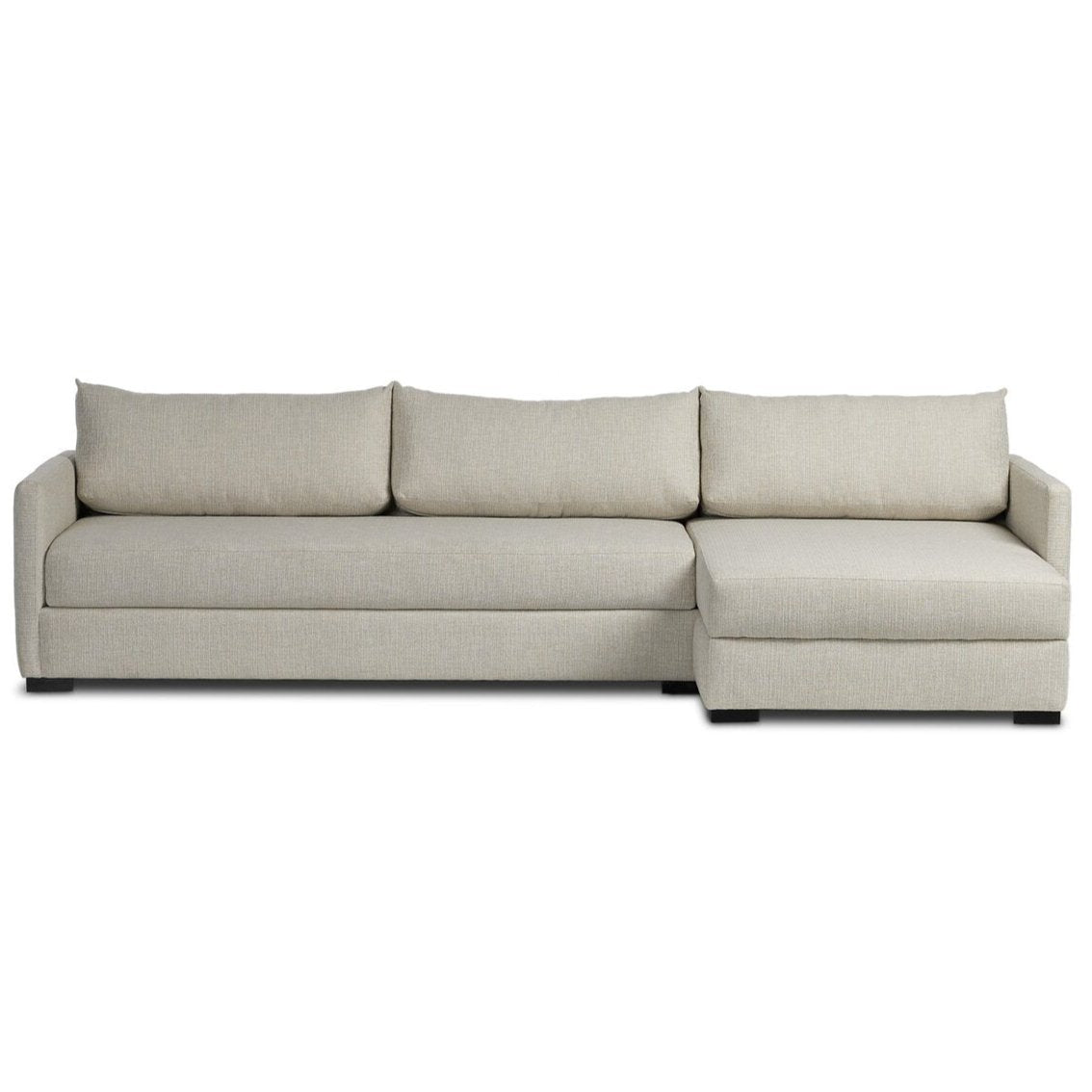 Wickham 2Pc Right Chaise Sleeper Sectional W/Storage, Alameda Snow, 125.5"W