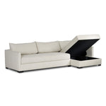 Wickham 2Pc Right Chaise Sleeper Sectional W/Storage, Alameda Snow, 125.5"W