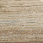 Figueroa End Table - Light Beige Travertine, 21"Dia