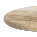 Figueroa End Table - Light Beige Travertine, 21"Dia