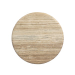 Figueroa End Table - Light Beige Travertine, 21"Dia