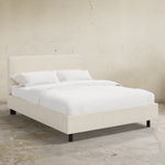 Abbie Platform Bed, Talc Linen, King & Queen