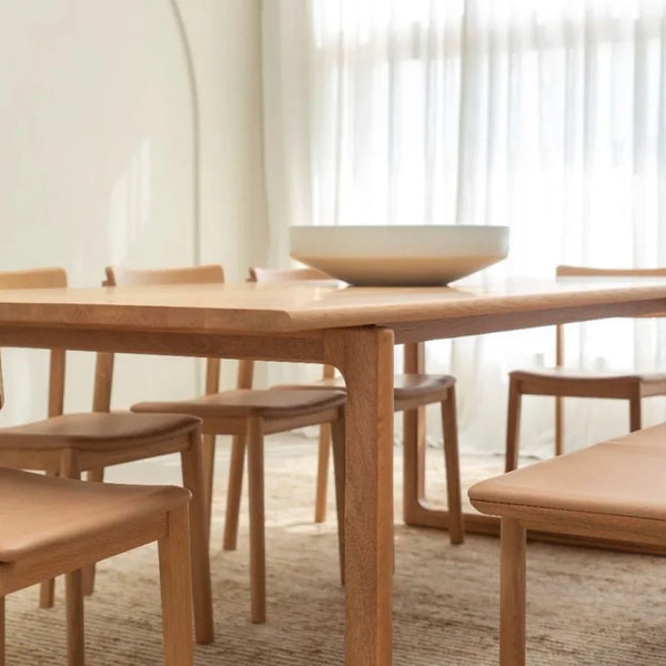 Hover Dining Table, Light Oak, 86.6"W