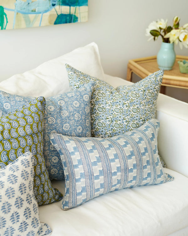 Chowk Tahoe Linen Cushion, 14" x 22"