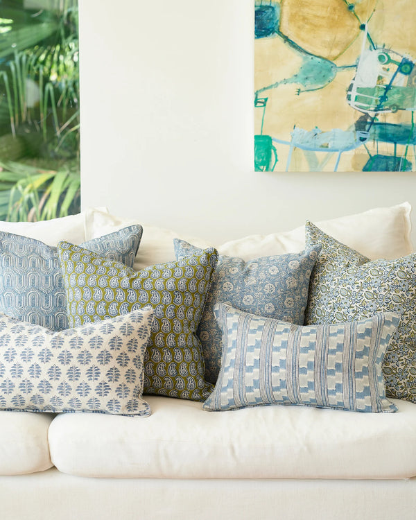 Chowk Tahoe Linen Cushion, 14" x 22"