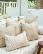 Condesa Elm Linen Cushion, 22" x 22"
