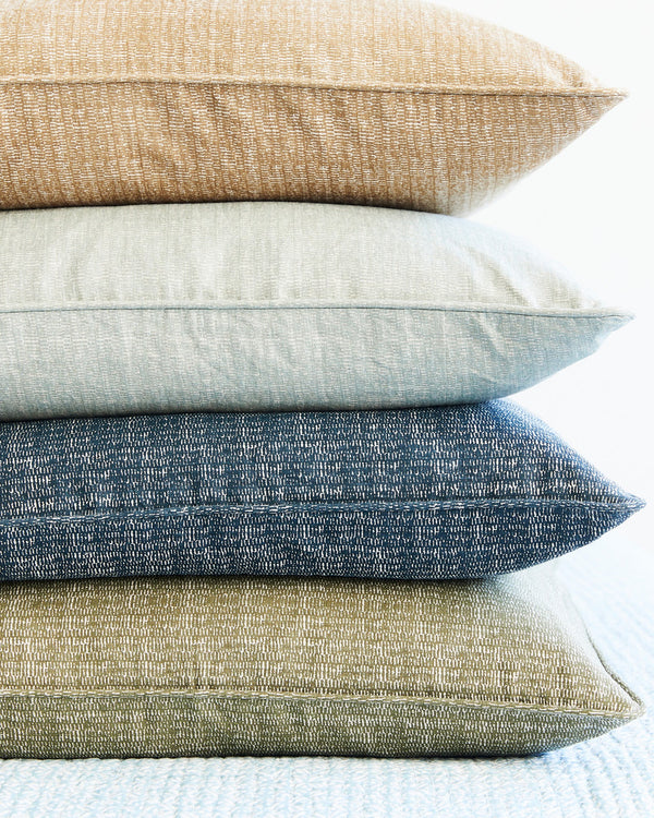 Friuli Celadon Linen Cushion, 22" x 22"