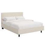 Abbie Platform Bed, Talc Linen, King, Queen, Twin