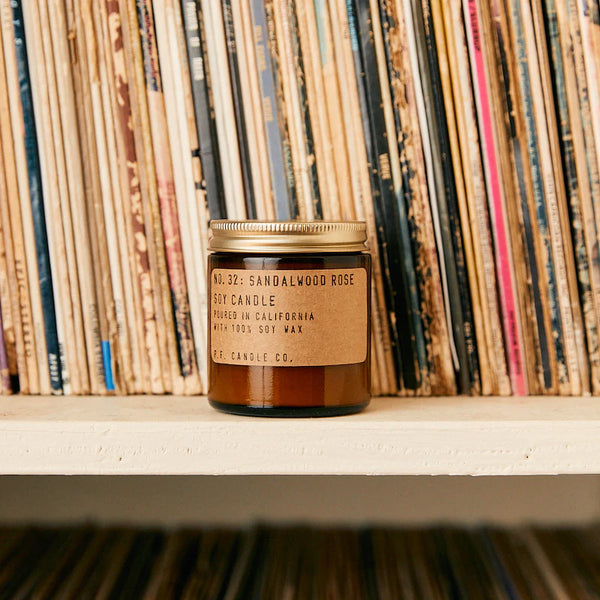 No. 32 Sandalwood Rose Soy Candle, 3 Sizes