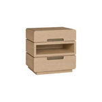 Form Two Drawer Nightstand, Wheat Finish, 30"W