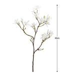 Japanese Magnolia 46" Faux Multi Bloom Spray Stem, White