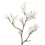 Japanese Magnolia 46" Faux Multi Bloom Spray Stem, White