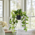 Ivy Hanging Faux Potted Plant With String Hanger